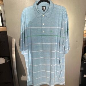 FootJoy Light Blue Striped Men's Polo Shirt